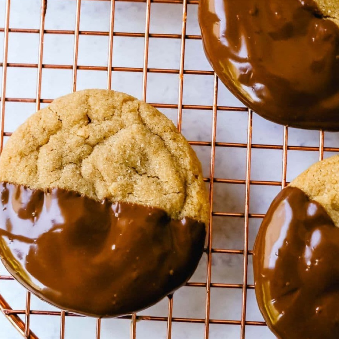 Dipped Peanut Butter Cookies